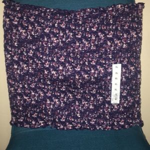 new with tags stretchy tube top floral pattern